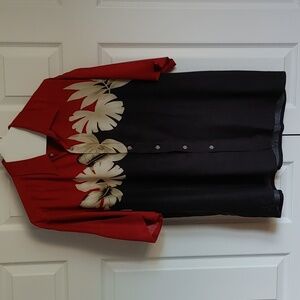 Oxide Sport Men'S US L Tropical Shirt in Red, Black and White